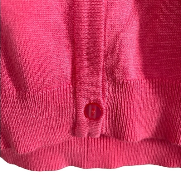 Allie & Rob Women's Hot Pink Button Front Cardigan Sweater Size L 3/4 Sleeve NWT - Picture 4 of 8